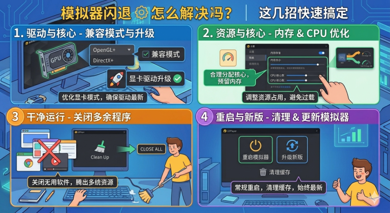 模拟器闪退怎么解决？这几招快速搞定